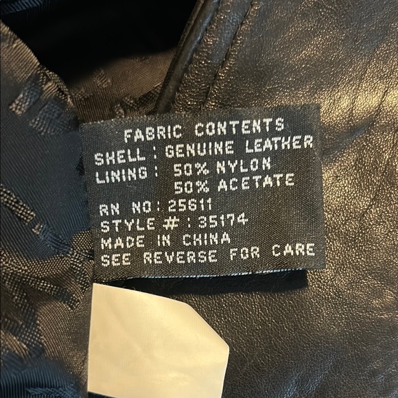 Jones New York Black Leather Blazer Jacket - Picture 4 of 4